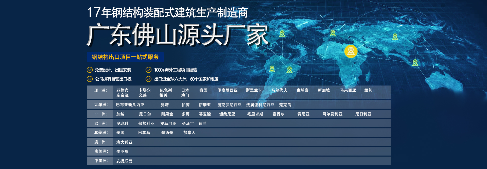 粵新松-粵新松，13年海外項(xiàng)目施工經(jīng)驗(yàn),產(chǎn)品遠(yuǎn)銷41個(gè)國(guó)家和地區(qū)